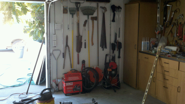 peg board organizing