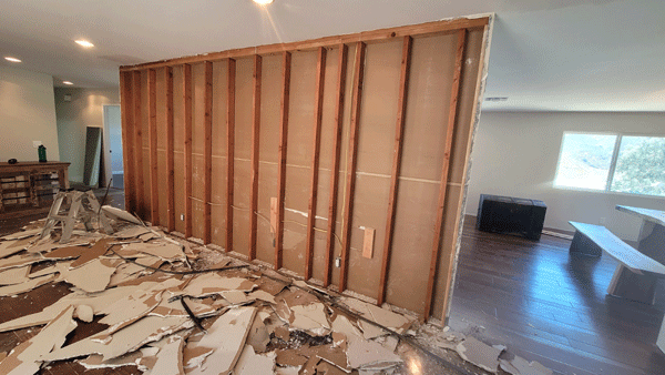 wall demo in progress
