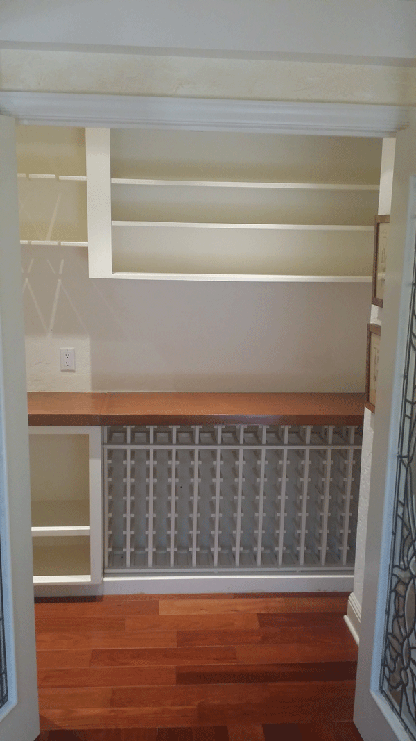 Wine cubby remodel